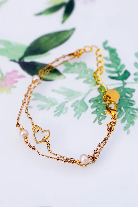 women birthstone bracelets -Gold Vintage Amore Bracelet