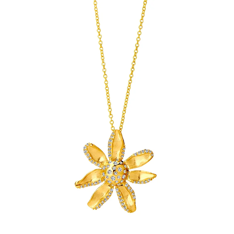 women star pendant necklaces -Sun Flower Necklace