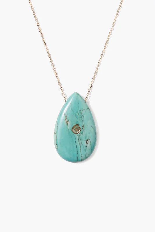 women artistic necklaces -14k Temple Necklace Turquoise