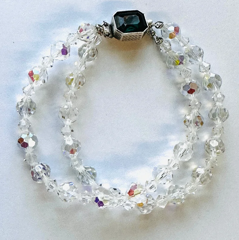 women handmade bracelets -Double Crystal Bracelet