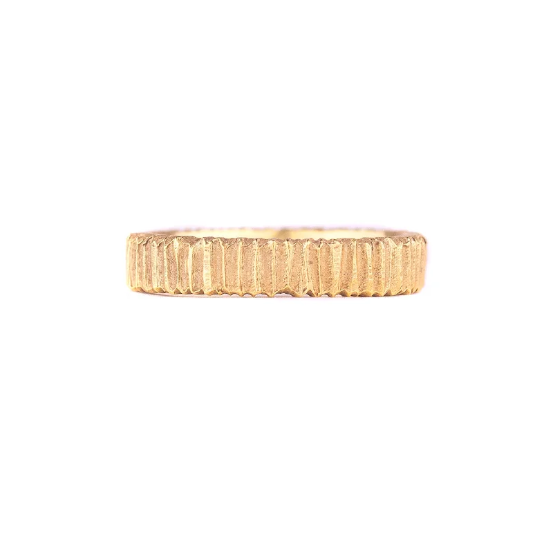 women luxury engagement rings -18k Gold 4mm Horizontal Dig Band by Dahlia Kanner