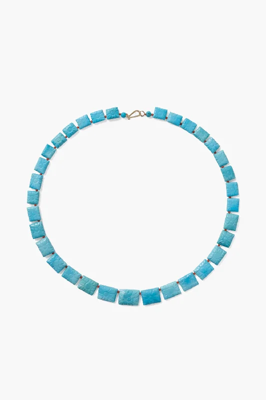 women stylish necklaces -14k Azalea Beaded Necklace Turquoise