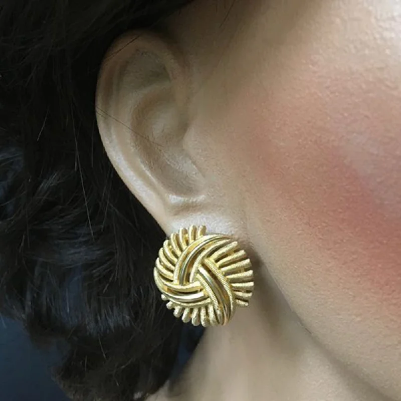 women gold drop earrings -Manath Jewels Gold Plated Matte Finish Korean Style Stud Earrings