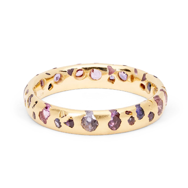 women two-tone rings -Purple Confetti Ring - Made To Order