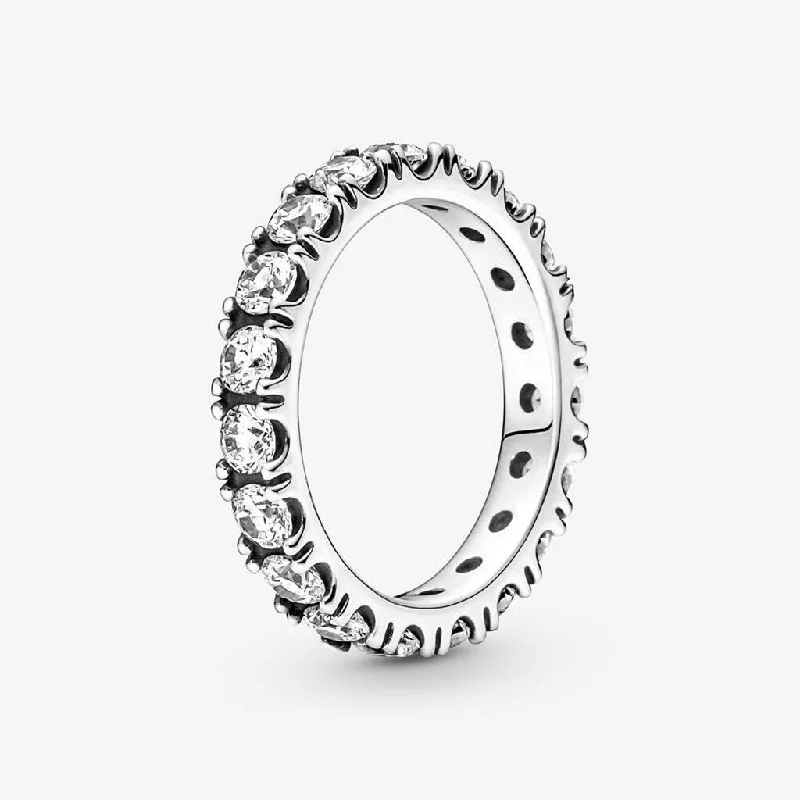 women gold rings -PANDORA : Sparkling Row Eternity Ring