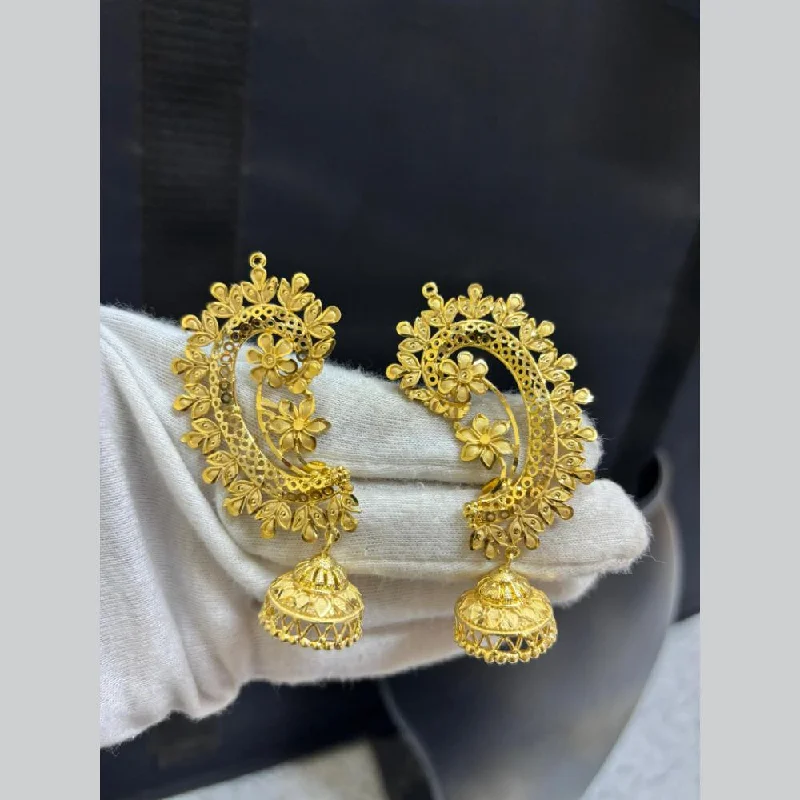 women hoop and stud earrings -Pari Art Jewellery Forming Earcuff Jhumki