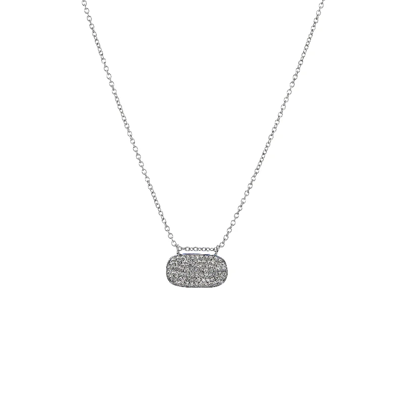 women chain necklaces -Tara Mikolay Raw Diamond Petite Oval Necklace