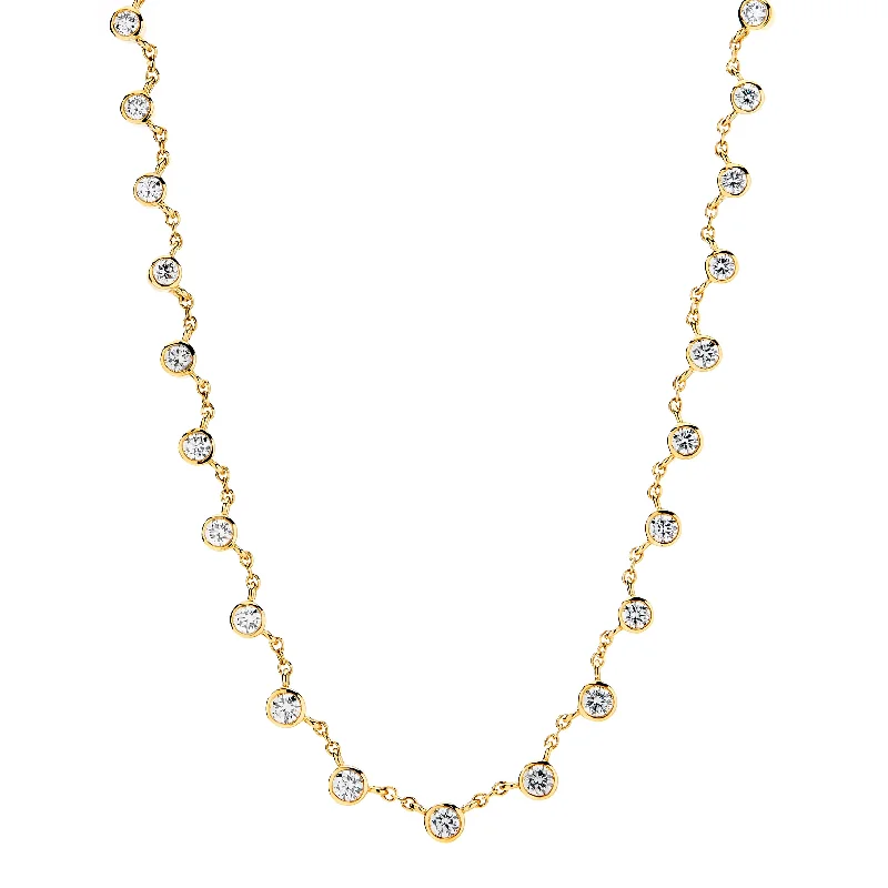 women trendy gold necklaces -Graduating Diamond Necklace