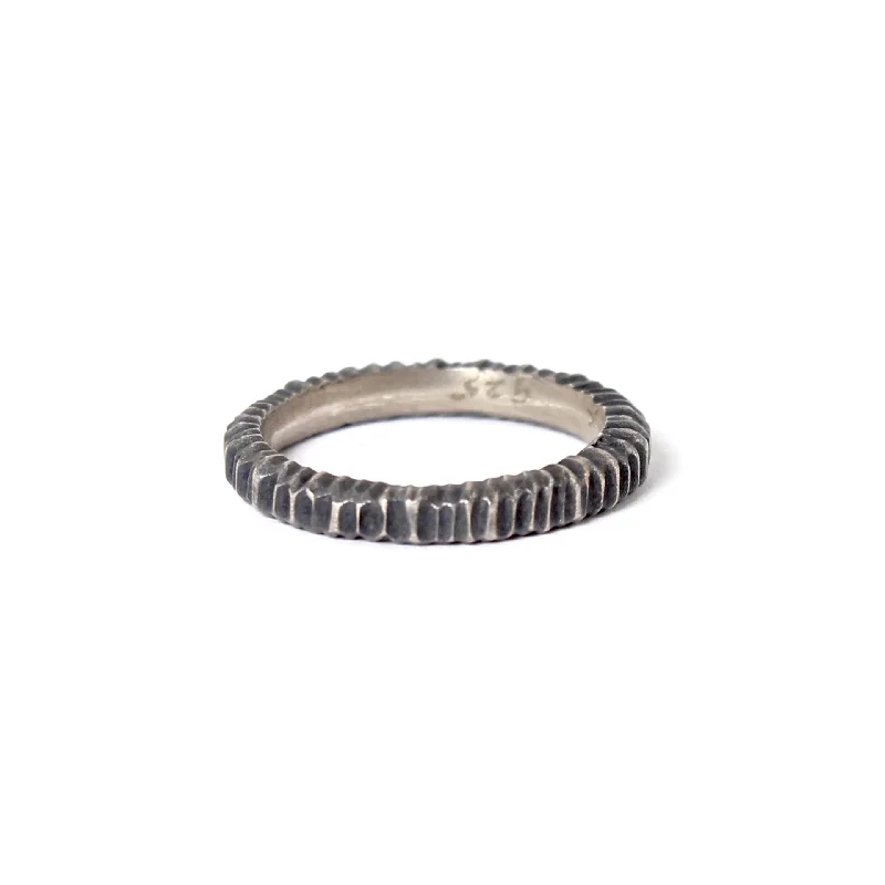 women oval diamond rings -Single Small Vertical Dig Band by Dahlia Kanner