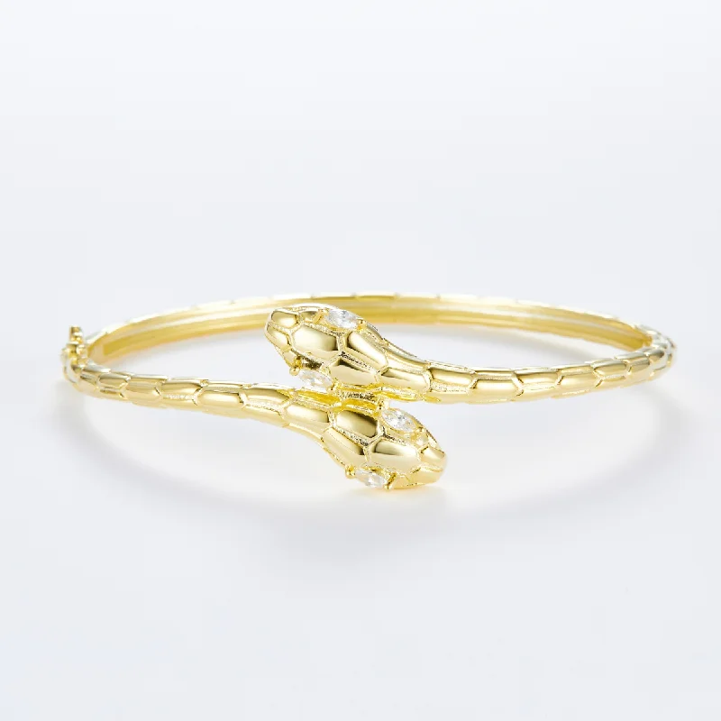 women double bangle bracelets -The Scaled Bracelet