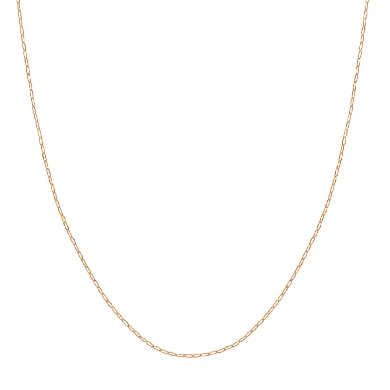 women chain necklaces -Paperclip 1.25mm Chain in Rose Gold