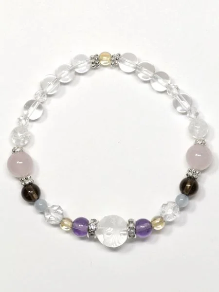 women crystal bangles -SHOUKA - Rose Quartz Bracelet