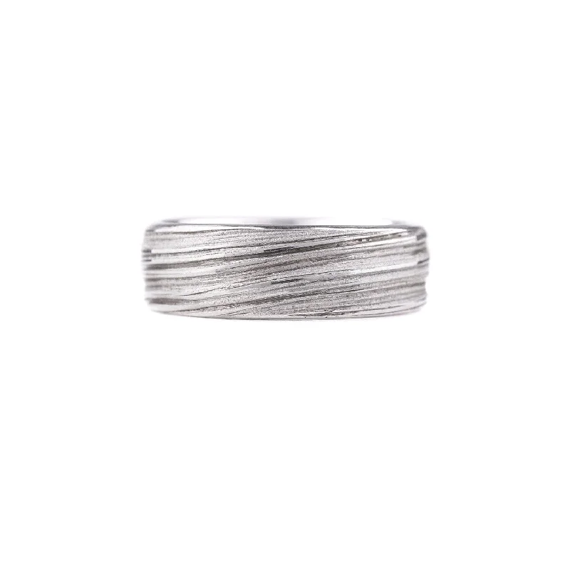 women unique wedding bands -Thick Tide Ring in Sterling Silver by Liz Oppenheim Jewelry