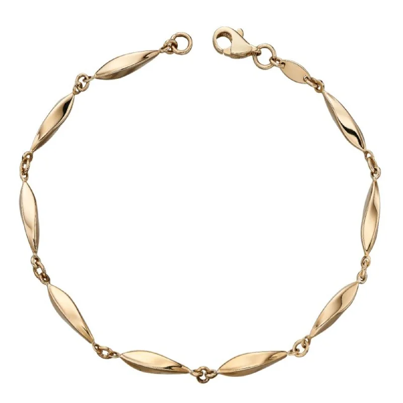 women charm bracelets -Marquise Link Bracelet - 9ct Gold