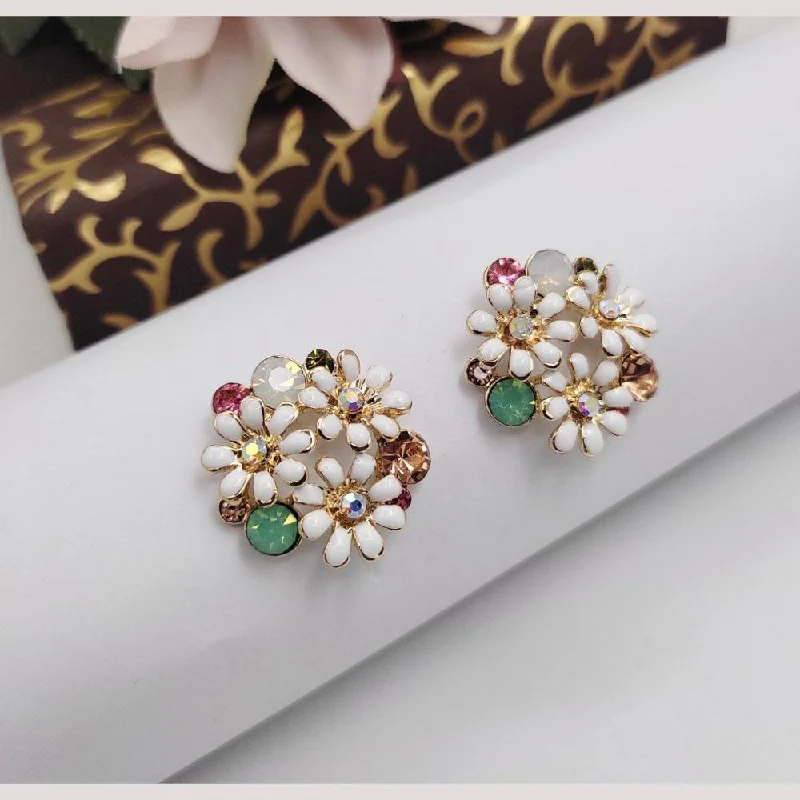 women vintage-style earrings -Aamrapali Austrian Stone Stud Earrings