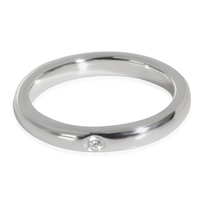 women platinum engagement rings -Tiffany & Co. Elsa Peretti Diamond Band in Platinum 0.02 CTW