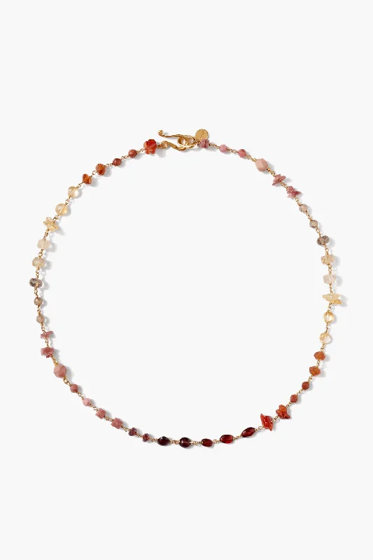 women casual necklaces -Daphne Beaded Necklace Citrine Mix