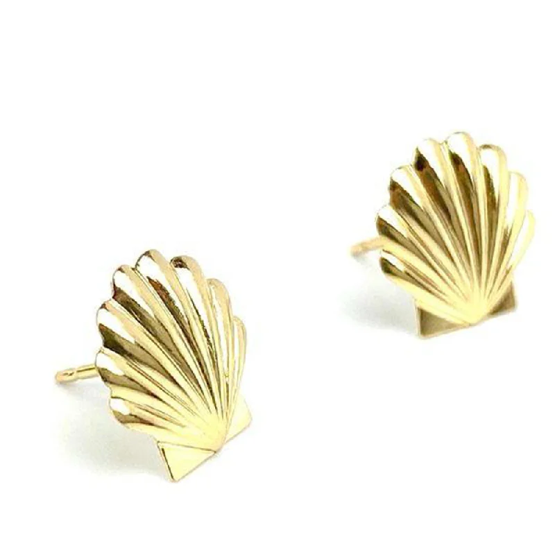 women sterling silver earrings -Manath Jewels Gold Plated Matte Finish Korean Style Stud Earrings