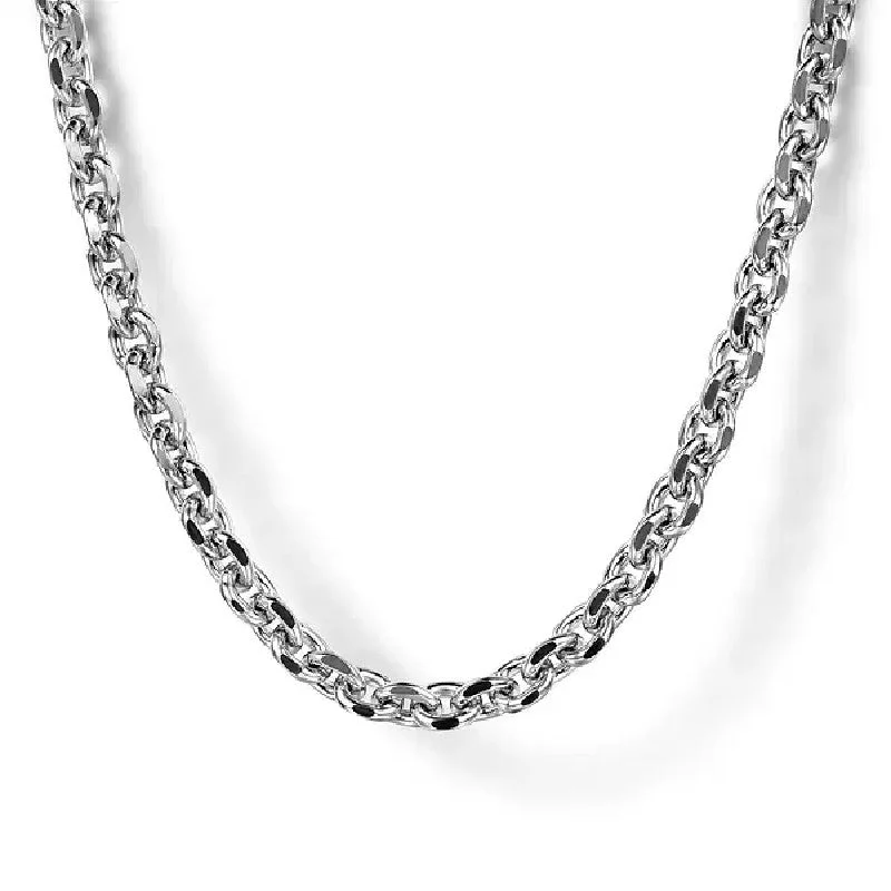 women delicate necklaces -Gabriel & Co. Men's 3.60mm Link Chain Necklace