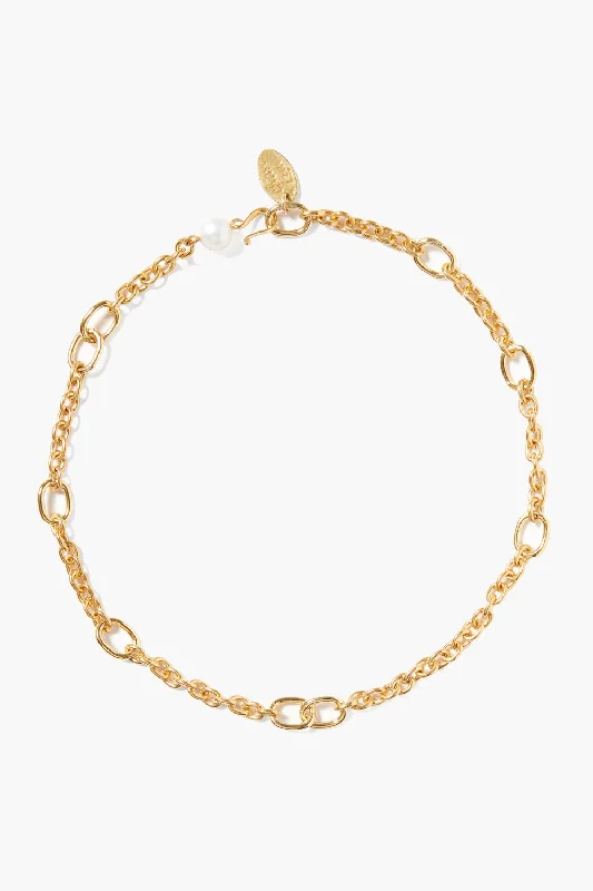 women gold chain necklaces -Frances Short Necklace Yellow Gold