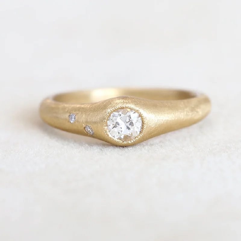 women bold rings -NEW! 18k Gold Diamond Ring by Yasuko Azuma