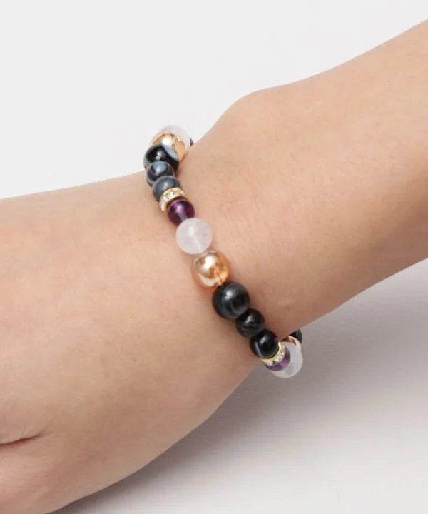 women wide cuff bracelets -GEKKA - Eye Agate Bracelet