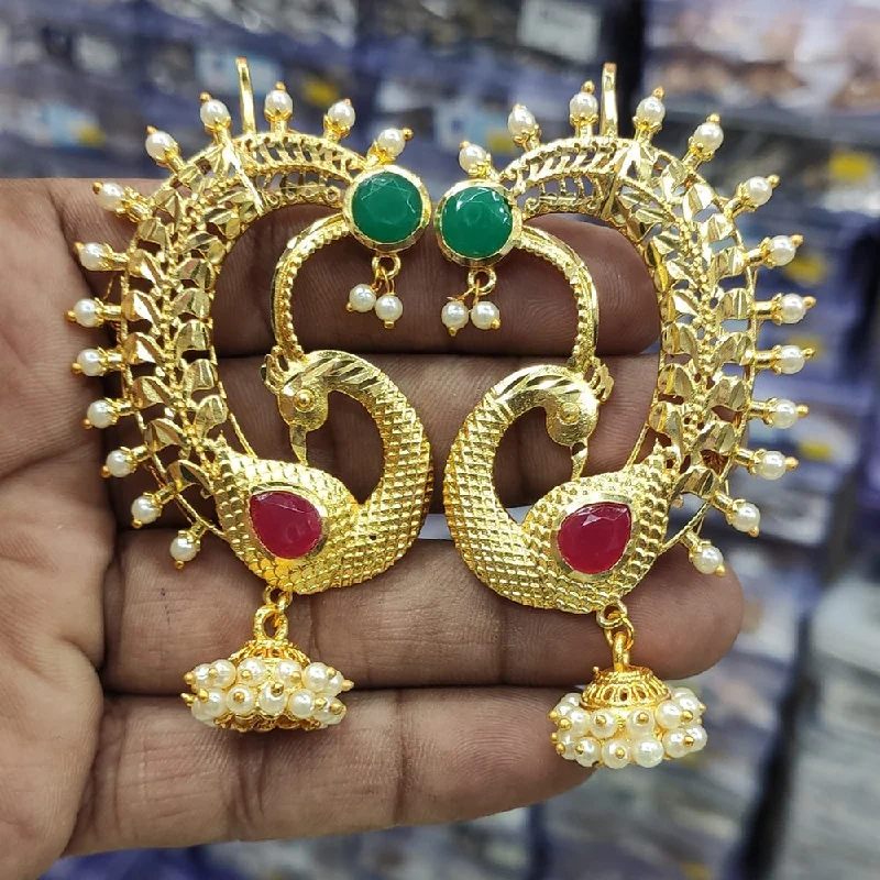 women zodiac earrings -Manisha Jewellery Gold Plated Pota Stone Ear Cuff