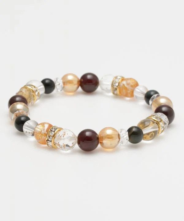 women oversized bangles -RINZEN - Garnet Bracelet