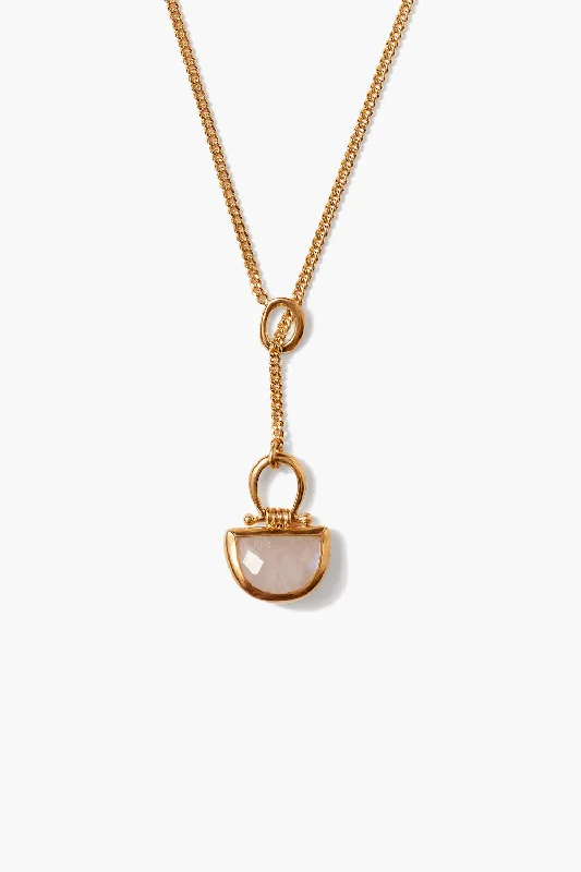 women modern necklaces -Luna Drop Necklace Moonstone