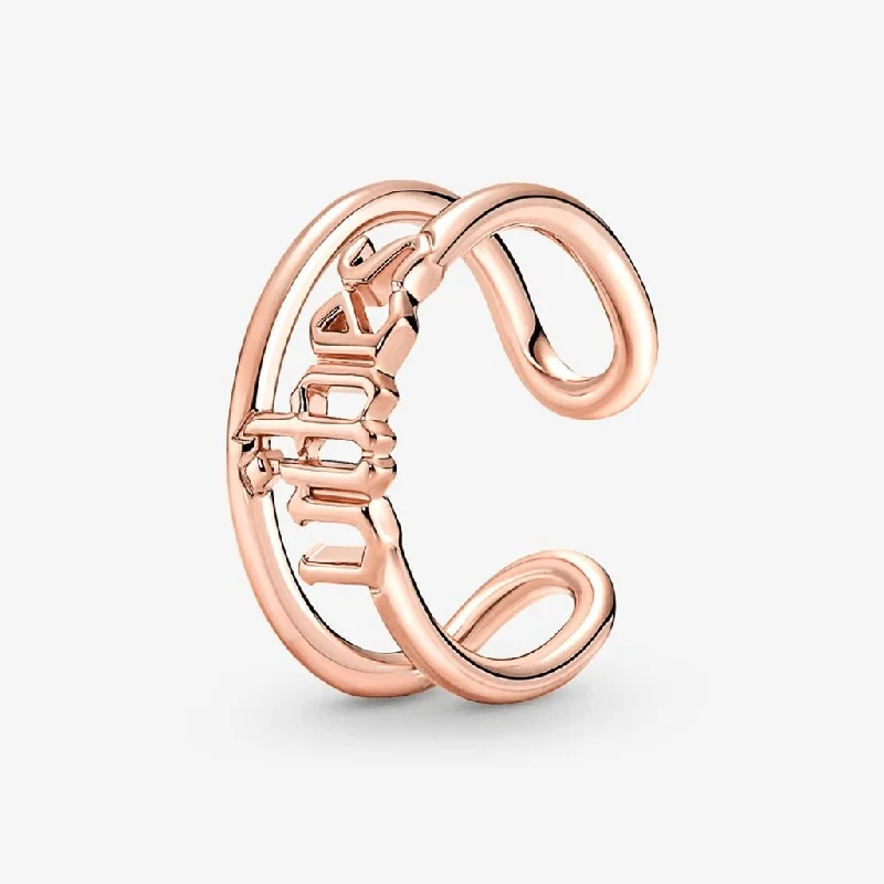 women gold-plated rings -PANDORA : Pandora ME Vibes Open Ring