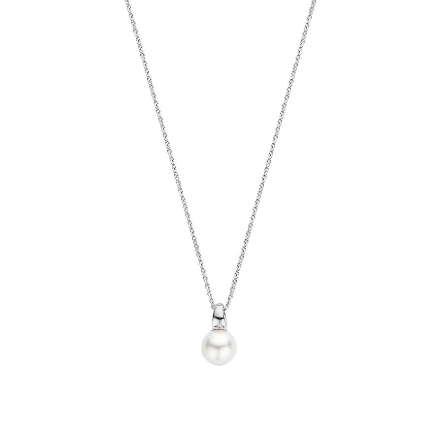 women casual necklaces -Ti Sento Milano Single Pearl Necklace