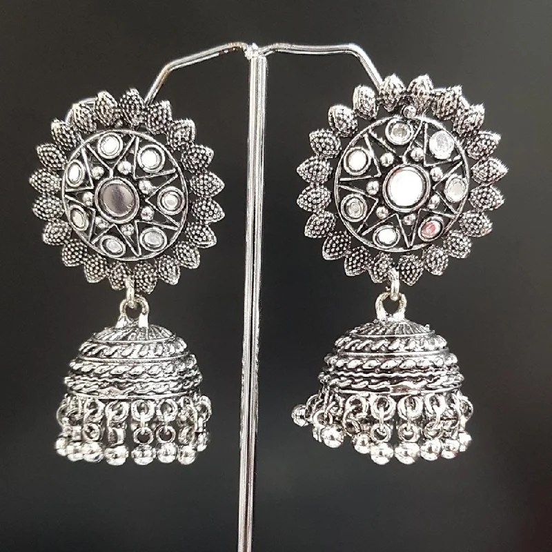 women rhinestone earrings -Shreeji Oxidised Plated Jhumki Earrings