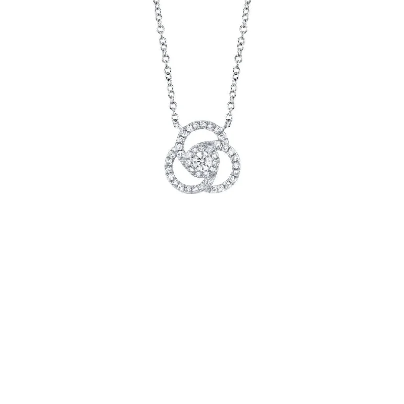 women zodiac necklaces -Shy Creation Love Knot Diamond Necklace