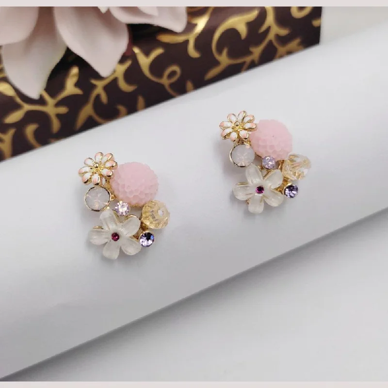 women butterfly earrings -Aamrapali Austrian Stone Stud Earrings