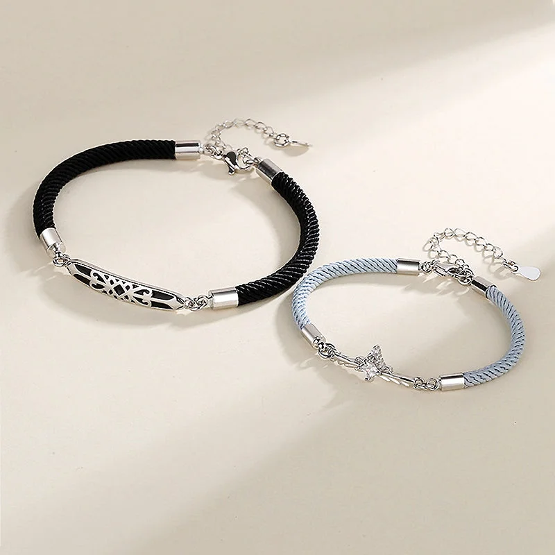 women double bangle bracelets -Princess & Knight Couple Bracelets