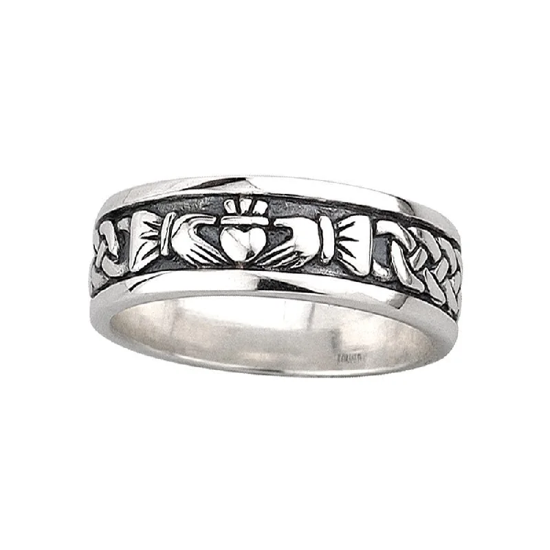 women personalized promise rings -Men's Claddagh Band: Sterling Silver, Quality Service