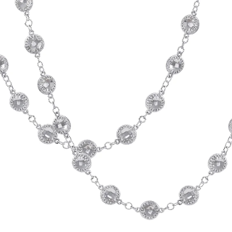 women artistic necklaces -Scott Mikolay White Topaz Crown Collection Couture Necklace