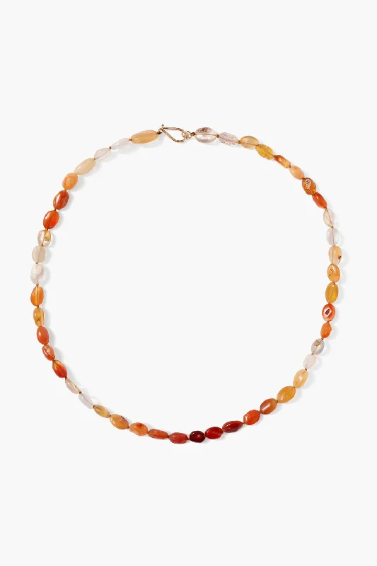 women delicate necklaces -14k Ember Necklace Fire Opal