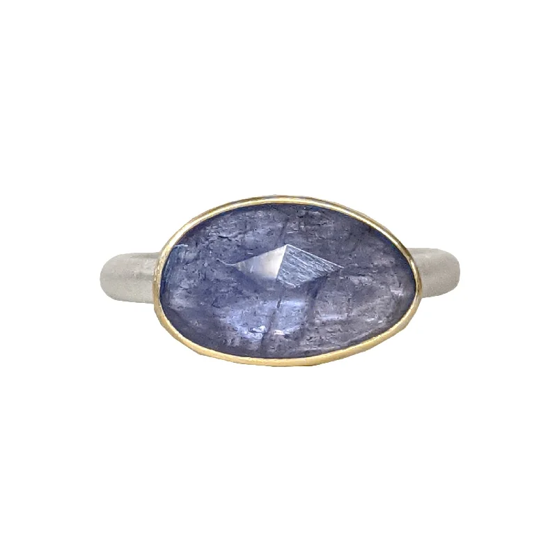 women personalized promise rings -Rose Cut Tanzanite Ring by Heather Guidero