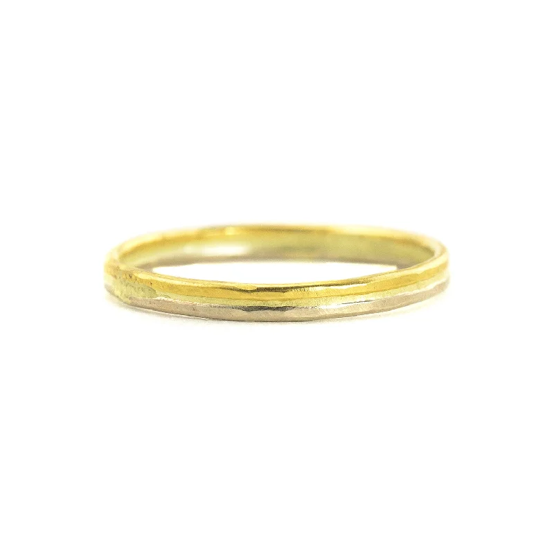 women vintage wedding bands -Gold Skinny Seamed Band by Variance Objects