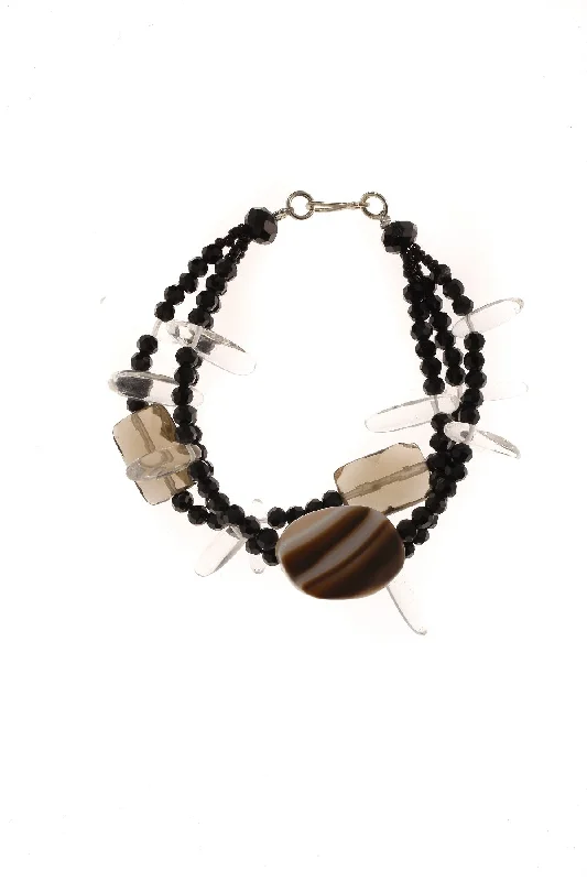 women multicolor bangles -Smoky Quartz Agate Bracelet