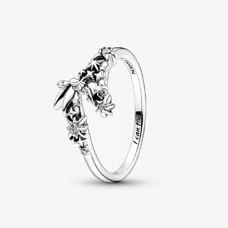 women engraved wedding rings -PANDORA : Disney Tinker Bell Sparkling Ring