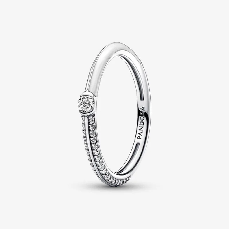 women personalized rings -PANDORA : Pandora ME Pavé & White Dual Ring