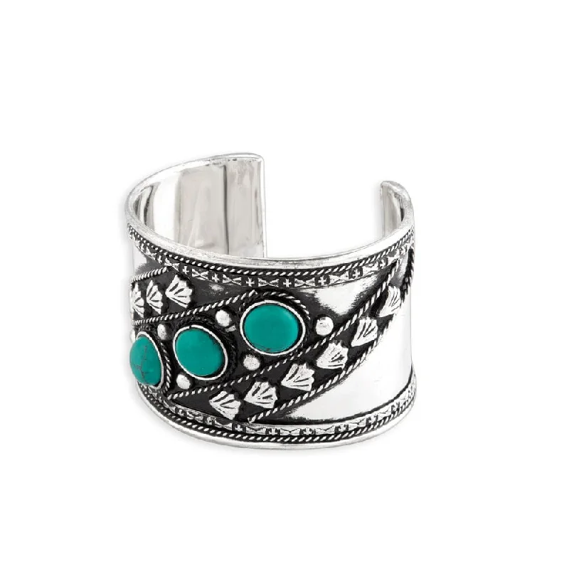 women charm bracelets -Lagacy Turquoise Cuff Bracelet by Myra