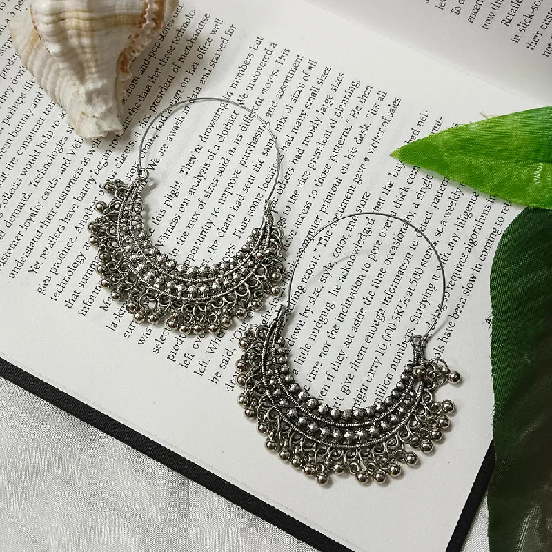 women drop earrings -Bhavi Jewels Oxidised Plated Dangler Earrings