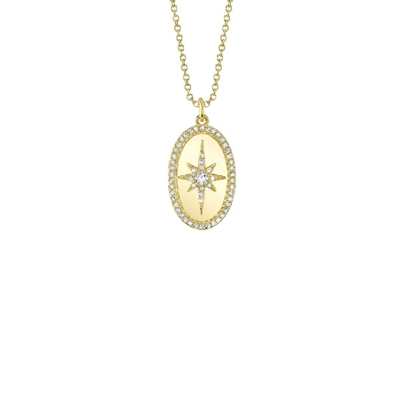 women twisted chain necklaces -Shy Creation Diamond North Star Necklace