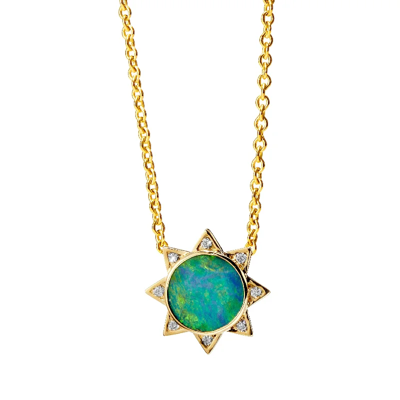 women pearl necklaces -Cosmic Opal Necklace