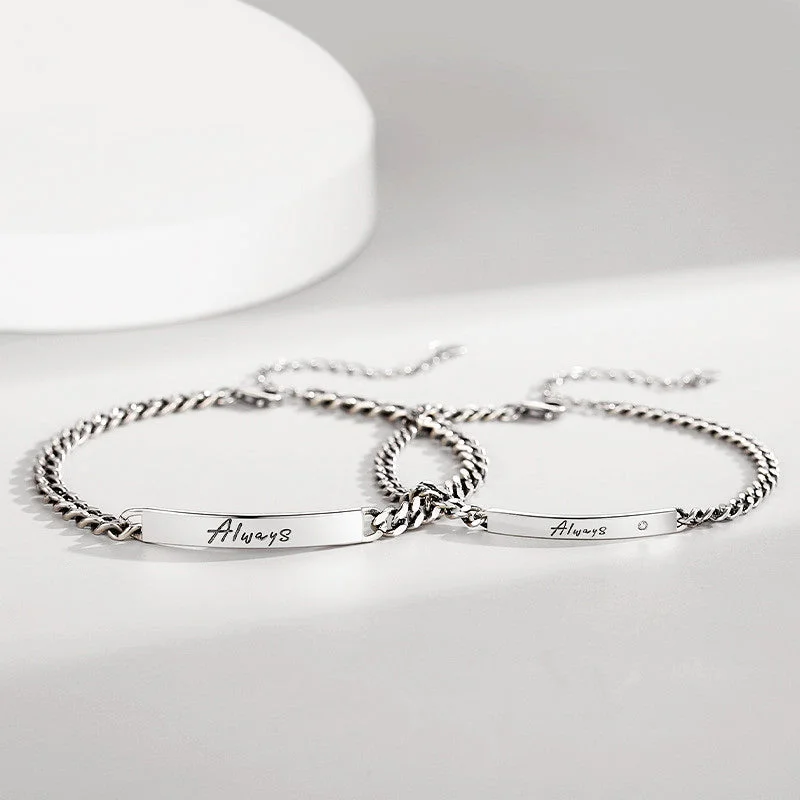 women wire bracelets -Always Couple Bracelets