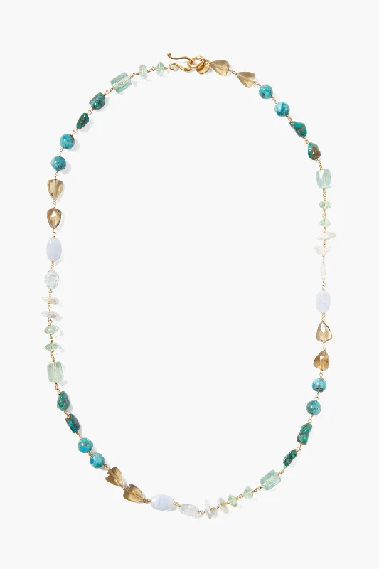 women spiral necklaces -Maeve Necklace Turquoise Mix