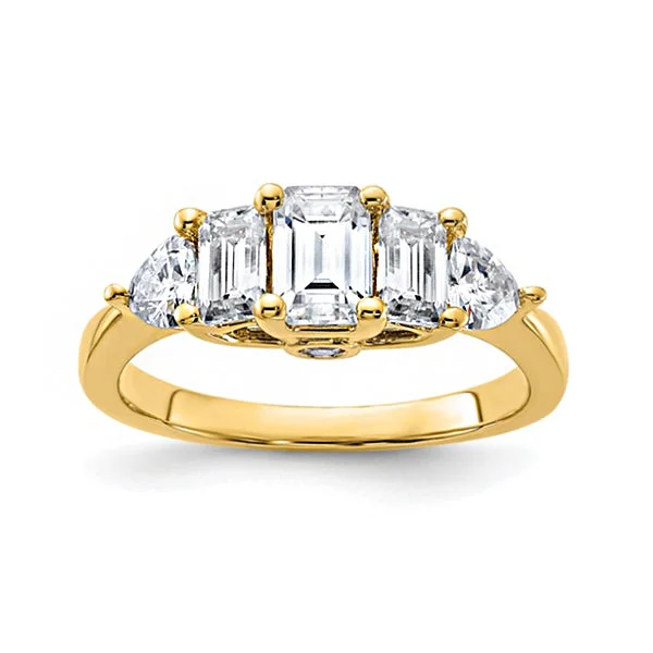 women yellow gold rings -14k Yellow Gold 1 5/8ct. G H I True Light Moissanite Ring